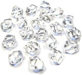 ARZASGO 1000PCS Clear Acrylic Gem Stones - 2/4 Inch Fake Diamond Ice Cubes Crystals for Vase Fillers, Table Scatter, Birthday Party Favor, Wedding Decoration, Arts Crafts