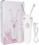 Facial Hair Remover, Ladies Beauty Epilator Trimmer, Cordless Electric Threading Epilator for Upper Lips Cheek Chin Arm Leg, Cotton Thread Face Body Hair Removal Shaver(Pink)