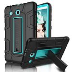 I VIKKLY Case for Galaxy Tab E 9.6 Case, SM-T560 / T561 / T567 Case with Kickstand Three Layer Heavy Duty Shockproof Defender Rugged Protective Case for Samsung Galaxy Tab E 9.6 inch (Blue/Black)