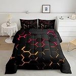 Manfei Honeycomb Comforter Set Twin