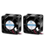 sourcingmap 2Pcs DC 24V 0.04A Brushless Sleeve PC Case Fan Cooler Cooling 40 x20mm