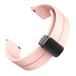 YODI New Edition 22MM Magnetic Buckle Soft Silicone Sport Strap Band Compatible with Gionee StylFit GSW5 / Fastrack Revoltt FS1 / Garmin Fenix Chronos Smart Watch For Men Women (PINK)