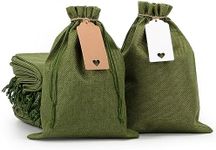 Burlap Bags with Drawstring, 7x10" 