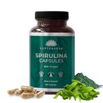 SAPTAMVEDA Natural Spirulina Capsules 2000Mg(120 Capsules) - Plant-Based Superfood Supplement For Men And Women | Rich In Protein, Vitamins & Antioxidants | Supports Immune System And Overall Wellness