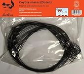 Coyote Snares - Bag of 12 - Ready to use, Effectively captures Coyote - 3/32 Snare Wire Trapping - Slimlock System