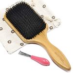 BESTOOL Hair Brush, Boar Bristle Hair Brushes for Women men Kid, Boar & Nylon Bristle Brush for Wet/Dry Hair Smoothing Massaging Detangling, Everyday Brush Enhance Shine & Health