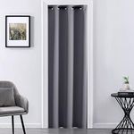 XTMYI Thermal Insulated Curtains for Winter,Heavy Thick Insulation Door Blinds Curtain for Doorway,34x80 in Long,Dark Grey