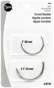 Dritz 3050 Quilter's Curved Hand Needles, 2-Inch & 2-1/2-Inch (4-Count)