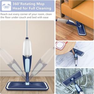 Microfiber Spray Mop with 5 Reusable Pads – Floor Cleaning