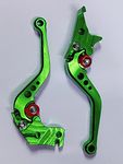 PA Adjustable Brake and Clutch Levers Fit for Bajaj Pulsar/KTM (Green)