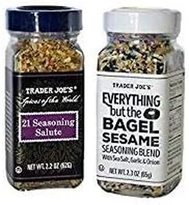 Trader Joes Everything but the Bagel Sesame Seasoning Blend and Trader 21 Seasoning Salute Blend bundle