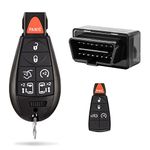 Keyless Entry Remote Interchangeable 5 & 7 Button keypads and OBD2 car Key Programmer Tool Compatible with Chrysler, Dodge, Jeep, Ram Models