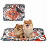 PUPIBOO Washable Dog Pee Pads - 2 XXS Super Absorbent Reusable Puppy Training Pads - 100% Waterproof, Leak-Proof & Non-Slip Whelping Pads for Pet Housebreaking