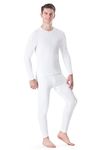 ROCKY Thermal Underwear for Men Waffle Thermals Men's Base Layer Long John Set, White Set (Waffle), M