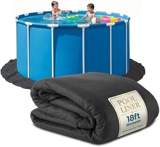 Above Ground Pool Liner Pad, 18' Foot Round, Pre-Cut Heavy Duty Outdoor Pool Pads for Above Ground Pools, Black Swimming Pool Liners for Padding and Protection, Thick Pool Mats to Prevent Punctures