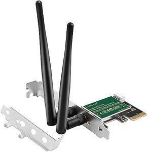 LinksTek Wireless-AC 1200Mbps (2.4GHz 300Mbps and 5GHz 867Mbps) PCIE WiFi Adapter, PCIE WiFi Card, Intel Wireless-AC 7265 Network Adapter for Windows 11,10, 8.x, 7 (32/64bit) Desktop PCs (PCIE-AC7265)