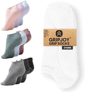 Grip Socks for Women - Pilates Socks with Grips for Women - Non Slip Socks Womens - Grippy Socks for Women - 3 Pairs
