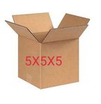 SHRI RAM PACKAGING Box Brother Brown Packing Corrugated Box 5"L X 5" W X 5"H - Pack Of 50