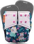 kids need Side Leakage Proof cloth diapers for babies 0 to 3 years combo high absorbent 1 reusable diaper 2 insert pack (5-18kg) washable diapers pocket liners cover adjustable freesize 55