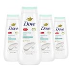 Dove Sensitive Skin Body Wash for renewed, healthy-looking skin Hypoallergenic gentle body cleanser nourishes your skin, 325 ml, Pack of 4