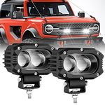 JG-AUTO 4 inch LED Light Pods Off-road Driving Lights 60W 8000LM Spot White Fog Lights Auxiliary Lights Ditch Lights for 12V Truck Motorcycle SUV ATV UTV Boat Tractor Forklift