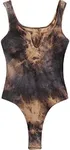 Verdusa Women's Tie Dye Notched Nec
