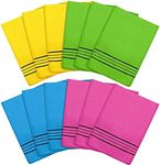 Tatuo 12 Pieces Korean Exfoliating Mitt Exfoliating Cloth Towel Korean Style Body Scrub Korean Style Scrubbing Cloth Bath Body Exfoliating Scrub Towel(Yellow, Green, Blue, Pink, Small)