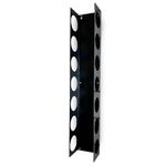 Okunai Steel Wall Mounted Cabinet Narrow Wine Rack - Durable, Tall Vertical Bottle Holder Storage - Small Wine Rack for Bar, Home, Wine Cellar, Kitchen (Black - 7 Bottle Capacity)