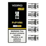 Voopoo PNP Coils - Pack of 5 [VM6, 0.15ohm] for for Drag X Kit, Drag S Kit, Argus Kit, Argus Pro Kit, PnP POD Tank No Nicotine