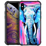 Goodsprout Compatible with iPhone XR Case,African Elephants iPhone XR Cases for Girls,Pattern Design Shockproof Anti-Scratch Hard PC Back Case for iPhone XR