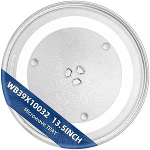 13.5" Microwave Glass Plate Replacement F06015Q00AP WB39X10032 Fit GE Panasonic Frigidaire-13 1/2" Microwave Glass Turntable Tray Replaces 5304464116 5304509621 Fit FFMV162LSA CFMV152CLBA CFMV157GBA