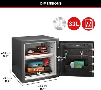 Master Lock Fireproof Waterproof Safe, 33L Security Chest