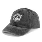 Best Dad Ever Baseball Cap for Men, Embroidered Adjustable Washed Cotton Fathers Day Dad Hat Hat