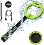 OMMO Underwater Metal Detector, IP68 Fully Waterproof Rechargeable Metal Detector with 3 Modes Vibration&Sound, Metal Detector for Adults with Built-in 1600mAh Battery for Underwater Scuba Diving