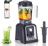 Biolomix Professional Blender, 2200W 3 preset smart IQ, Stepless speed regulation,2L capacity with 600ML Portable Bottle,Smoothie Blender for Crushing Ice, Soup,Baby food.Grain grinding