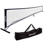 Aoneky 22x3ft Pickleball Paddle Tennis Net Set, Metal Frame and Strong PE Net - Portable PickleBall Net for Volleyball Tennis Driveway Outdoor Garden Beach (22 x 3 ft)