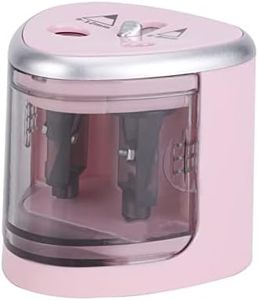 Eacam 2 Holes Electric Pencil Sharpener Multi-Functional Automatic Electric Pencil Sharpener for Home School Student, Auto Pencil Sharpener 2 Holes (6-8mm / 9-12mm)