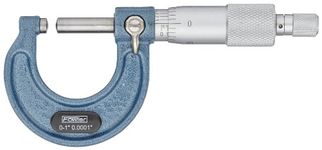 Fowler 52-244-101-1 Ball Anvil and Spindle Micrometer, 0-1" Measuring Range, 0.0001" Graduation, 0.0001" Accuracy