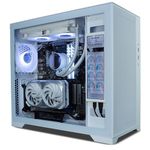 ionz Gaming PC - Desktop Computer, Ryzen 5 5600X, NVIDIA RTX 4060,16GB RAM 1TB NVMe SSD, 240mm AIO, LCD Windows 11, 500W 80+ PSU, WiFi (KZ-220 LCD, White)