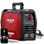 ARCCAPTAIN iControl ARC205 Pro Stick Welder, [APP Control] 205Amp ARC/Lift TIG Welding Machine, Large LED Display, IGBT Inverter 110V/220V MMA Welder with Hot Start, Arc Force, and Anti-Stick