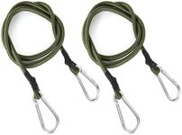 PISAU - Bungee Cords with Carabiner, 120CM Long Heavy Duty Bungee Cords with Carabiner Clip Outdoor (GREEN)