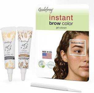 Godefroy Fast Acting Temporary Instant Brow Color, 24 Applications Per Package, Salon Quality Results (Medium Brown)