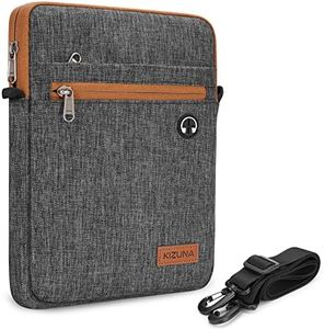 KIZUNA 10 Inch Tablet Sleeve iPad Bag Water Resistant Shoulder Bag for 11" iPad Pro M2/10.9" iPad A14/10.9" iPad Air 5/iPad 10.9"(10 Gen)/Apple 10.2" iPad/10.5" Surface Go 3/Galaxy Tab S6,Brown