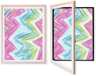 Dynamic Frames Li’l Davinci Front-Open 2-Pack Kids Art Frames, Wooden Frames for 18x24 Artwork, Prints & Certificates, Store up to 50 per Frame, 20.88 x 26.88 Outer Dimensions, Natural