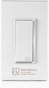 WarmlyYours WiFi Smart Switch – Hardwired 15A Control for Heated Towel Racks & Radiant Panels – Works with Alexa, Google Home, Apple HomeKit, SmartThings – Remote & Voice Control (GK16-30090-0003)