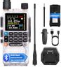 TIDRADIO TD-H3 Ham Radio, APP/Web Bluetooth Programming, 8-Band, Freq Copy, DTMF, NOAA Weather, 2500mAh, Airband, Walkie Talkies for Adults, Handheld Long Range Two Way Radio uk-Crytal,1 Pack