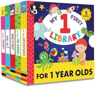 Madame Curie’s My 1 Year Old Library | Baby Toys, Gifts for Ages 12-18-24 Months | Best Toddler Board Books | Newborn Girl & Boy, Infant Toys