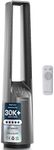 Pro Breeze Silent Bladeless Portable Tower Fan - Ultra Quiet Standing Air Circulator with Remote Control, Timer, 6 Speeds & LED Display
