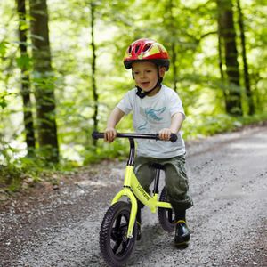 12" Kids Balance Bike – Carbon Steel Frame, No Pedals, Green, Ages 2-6
