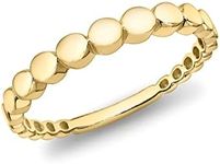 Carissima Gold Women's 9 ct Yellow Gold Polished Graduated Circles Ring, Petite, 9ct Gold